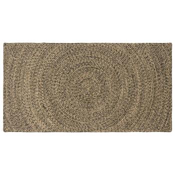 ARDEBO.de - Bereichsteppich Natürlich und Schwarz 100 x 200 cm Jute