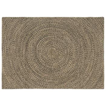 ARDEBO.de - Bereichsteppich Natürlich und Schwarz 120 x 170 cm Jute