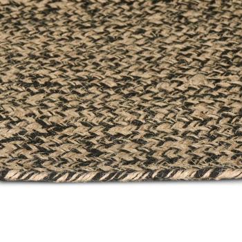 Bereichsteppich Natürlich und Schwarz 300 x 300 cm Jute
