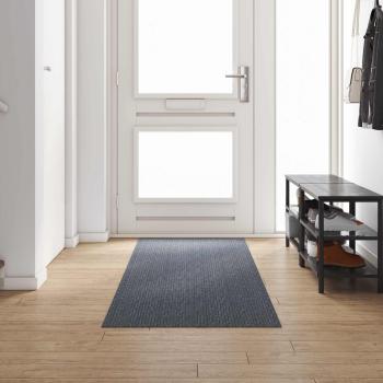 ARDEBO.de - Teppichläufer Grau 80 x 300 cm Stoff