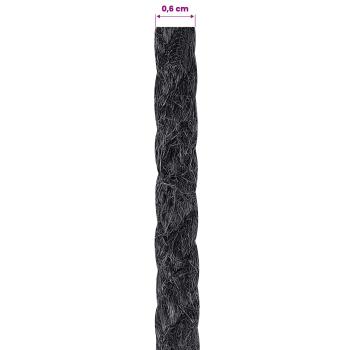 Juteseil 6 mm Schwarz 100% Tossa Jute