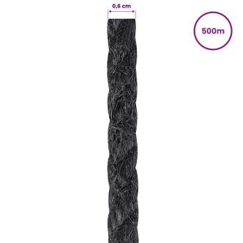 Juteseil 6 mm Schwarz 100% Tossa Jute