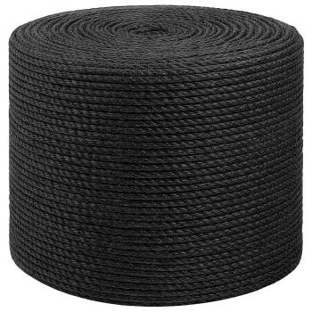 ARDEBO.de - Juteseil 8 mm Schwarz 100% Tossa Jute
