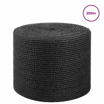 Juteseil 8 mm Schwarz 100% Tossa Jute