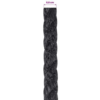 Juteseil 8 mm Schwarz 100% Tossa Jute