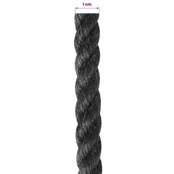 Juteseil 10 mm Schwarz 100% Tossa Jute