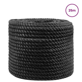 Juteseil 12 mm Schwarz 100% Tossa Jute
