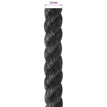 Juteseil 12 mm Schwarz 100% Tossa Jute