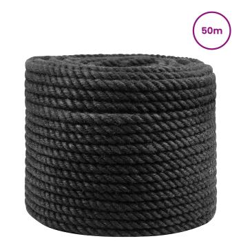 Juteseil 14 mm Schwarz 100% Tossa Jute