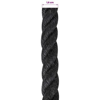 Juteseil 16 mm Schwarz 100% Tossa Jute