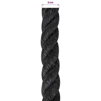 Juteseil 20 mm Schwarz 100% Tossa Jute