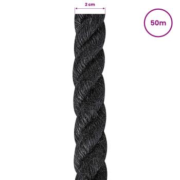 Juteseil 20 mm Schwarz 100% Tossa Jute