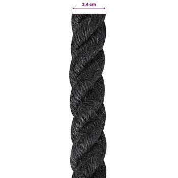 Juteseil 24 mm Schwarz 100% Tossa Jute