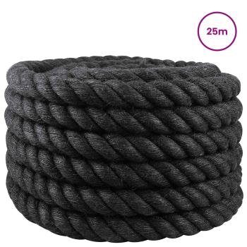 Juteseil 30 mm Schwarz 100% Tossa Jute