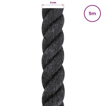 Juteseil 40 mm Schwarz 100% Tossa Jute