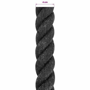 Juteseil 40 mm Schwarz 100% Tossa Jute