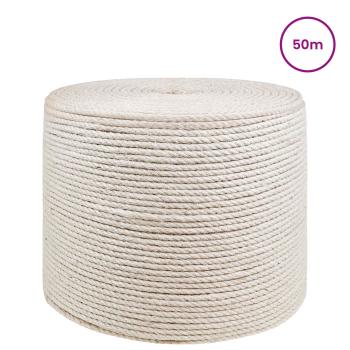 Juteschnur 4 mm Weiß 100% Tossa Jute