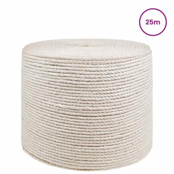 Juteseil 6 mm Weiß 100% Tossa Jute