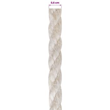 Juteseil 6 mm Weiß 100% Tossa Jute