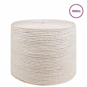 Juteseil 6 mm Weiß 100% Tossa Jute