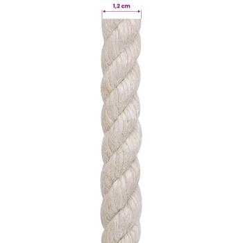 Juteseil 12 mm Weiß 100% Tossa Jute