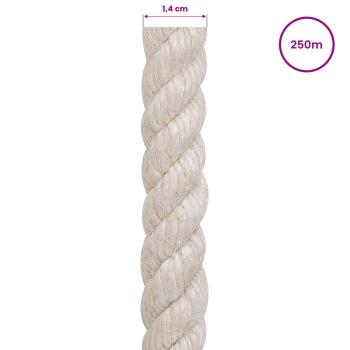 Juteseil 14 mm Weiß 100% Tossa Jute