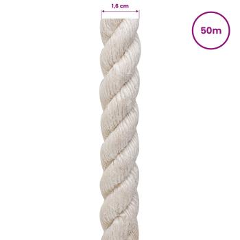Juteseil 16 mm Weiß 100% Tossa Jute