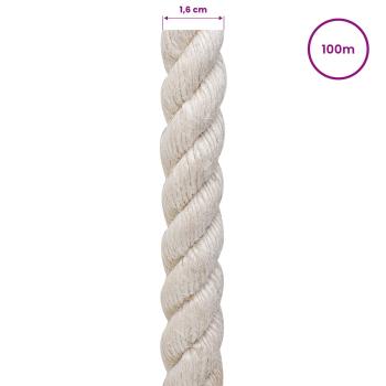 Juteseil 16 mm Weiß 100% Tossa Jute