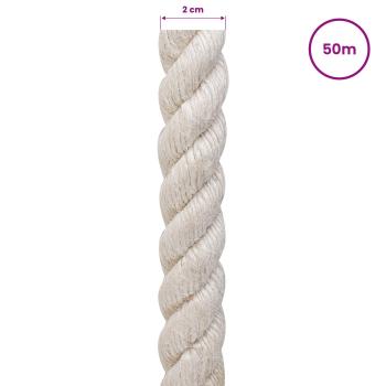Juteseil 20 mm Weiß 100% Tossa Jute