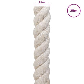Juteseil 24 mm Weiß 100% Tossa Jute