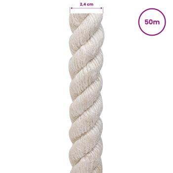 Juteseil 240 mm 50 m Weiß 100% Tossa Jute