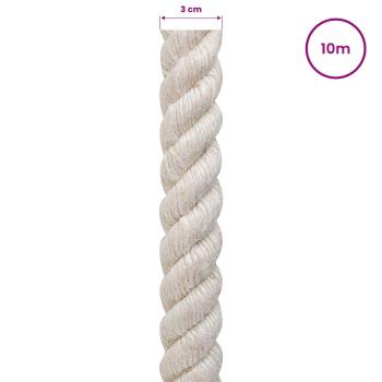Juteseil 30 mm Weiß 100% Tossa Jute
