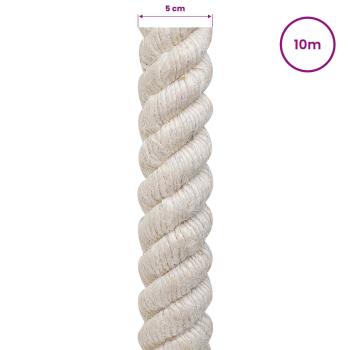 Juteseil 50 mm Weiß 100% Tossa Jute
