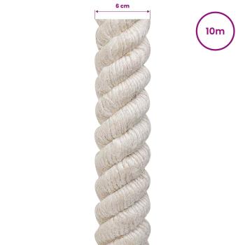 Juteseil 60 mm Weiß 100% Tossa Jute