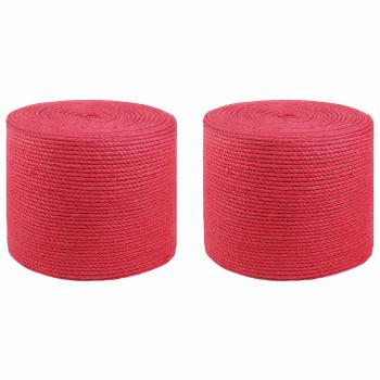 ARDEBO.de - 2 stk. 2 mm Rot 100% Tossa Jute