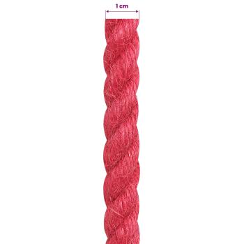 Juteseil 10 mm Rot 100% Tossa Jute