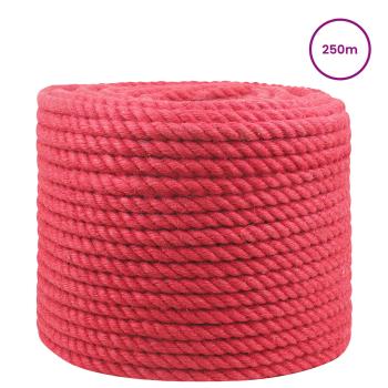 Juteseil 10 mm Rot 100% Tossa Jute
