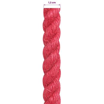 Juteseil 12 mm Rot 100% Tossa Jute