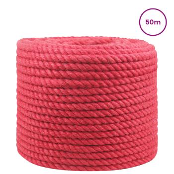 Juteseil 14 mm Rot 100% Tossa Jute