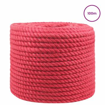 Juteseil 14 mm Rot 100% Tossa Jute