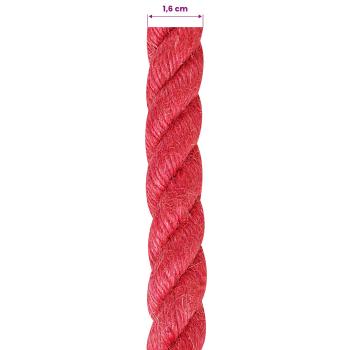 Juteseil 16 mm Rot 100% Tossa Jute