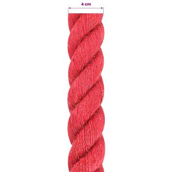 Juteseil 40 mm Rot 100% Tossa Jute
