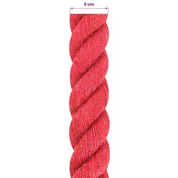 Juteseil 50 mm Rot 100% Tossa Jute