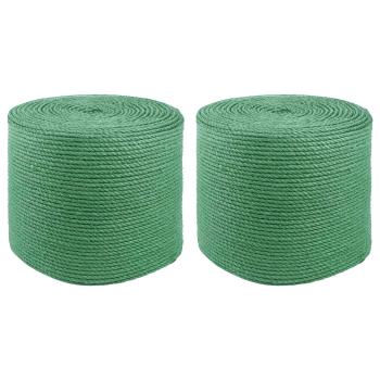 ARDEBO.de - 2 Stk. 2 mm Grün 100% Tossa Jute