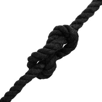 Baumwollseil 10 mm 25 m Schwarz 100% Baumwolle