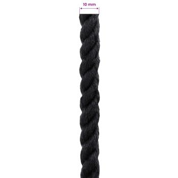 Baumwollseil 10 mm 25 m Schwarz 100% Baumwolle