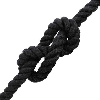 Baumwollseil 16 mm 25 m Schwarz 100% Baumwolle