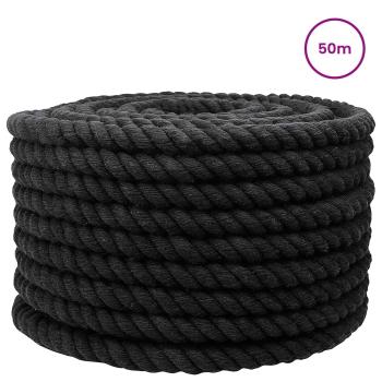 Baumwollseil 20 mm 50 m Schwarz 100% Baumwolle
