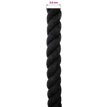 Baumwollseil 36 mm 25 m Schwarz 100% Baumwolle