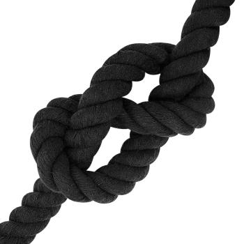 Baumwollseil 40 mm 5 m Schwarz 100% Baumwolle